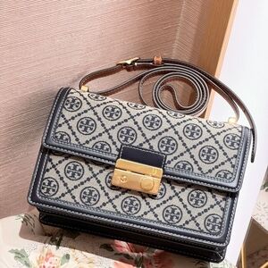 Tory Burch T Monogram Shoulder Bag Tory Navy